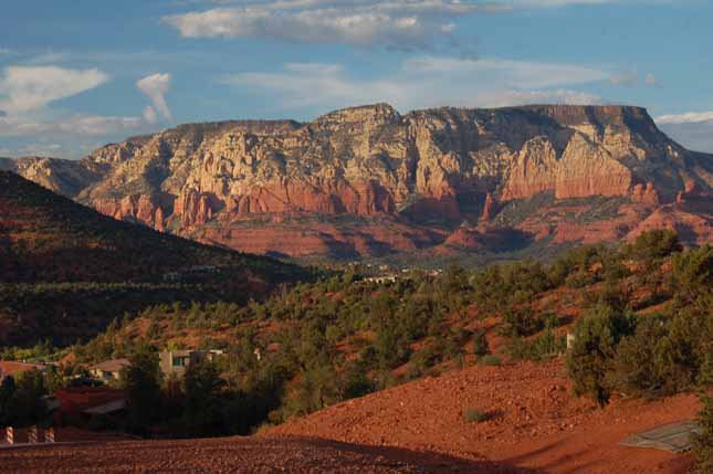 Mtn backdrop to residential section